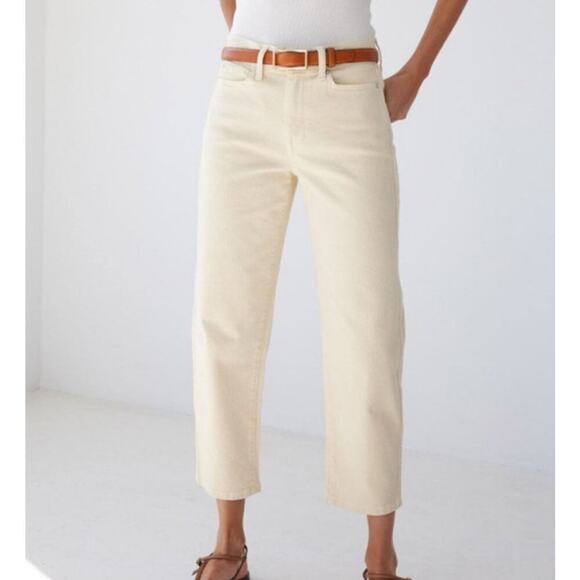 AYR Denim - AYR The Beat Drop Barrel Leg Jeans in Straw Hat Size 34